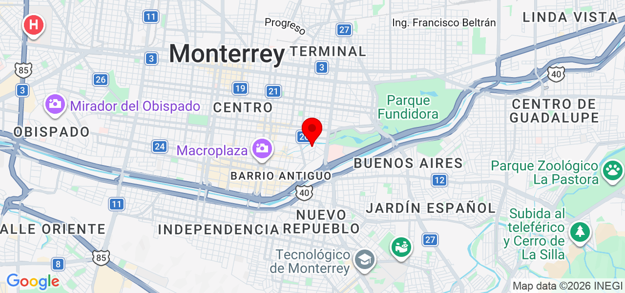 Reynaldo Vilchis Garza - Nuevo León - Monterrey - Mapa
