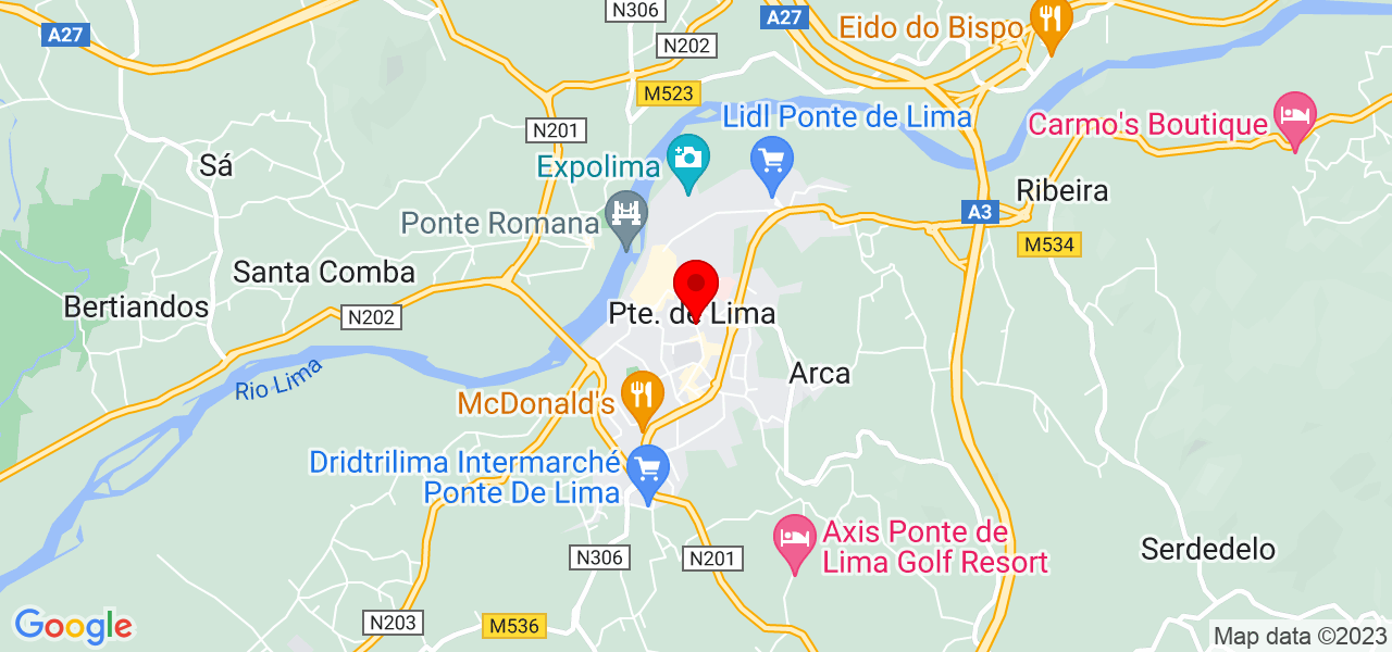 Corina Rabei - Viana do Castelo - Ponte de Lima - Mapa