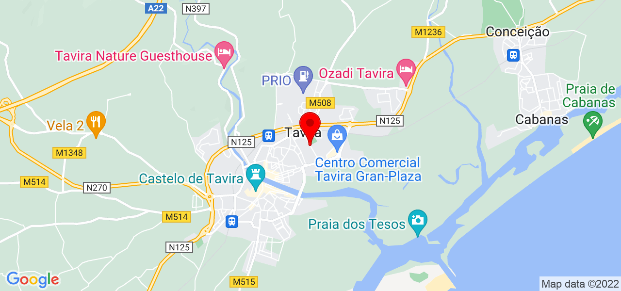 Dr. Lu&iacute;s Monteiro - Faro - Tavira - Mapa