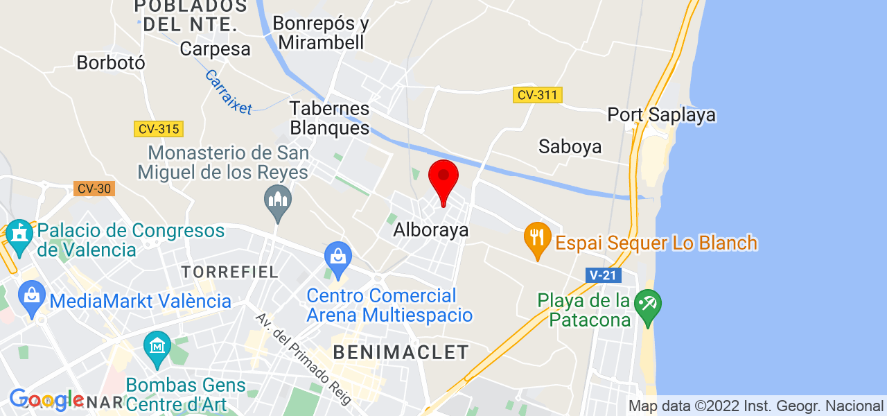 Sergio S&aacute;nchez - Comunidad Valenciana - Alboraya - Mapa