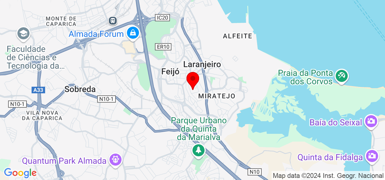 Orlanda Xavier - Setúbal - Almada - Mapa