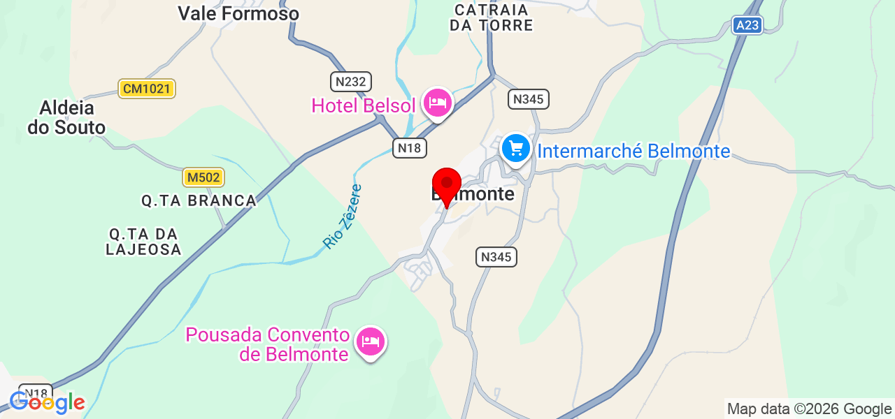 Eliete - Castelo Branco - Belmonte - Karte