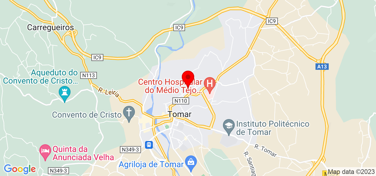 M&oacute;nica - Santarém - Tomar - Mapa