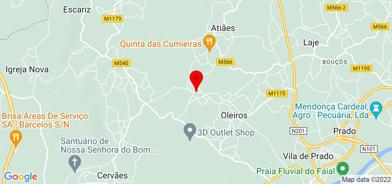 Daniel Gomes - Braga - Vila Verde - Mapa