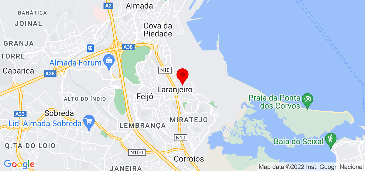 F&aacute;bio Lima - Setúbal - Almada - Mapa
