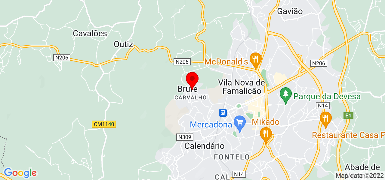Cristiana Vila&ccedil;a - Braga - Vila Nova de Famalicão - Mapa