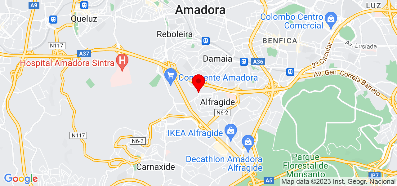 TrainedDogs - Lisboa - Amadora - Mapa