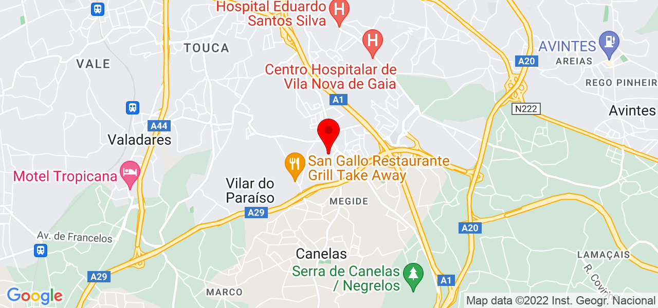 Andrea Ferreira - Porto - Vila Nova de Gaia - Mapa