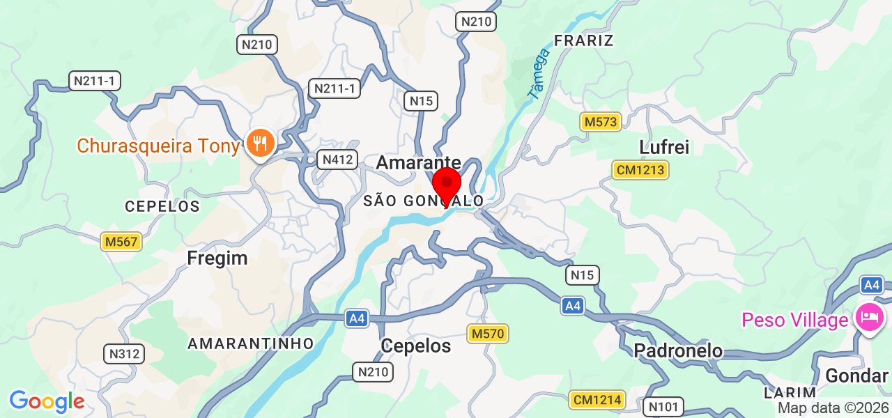 Ewerton - Porto - Amarante - Mapa