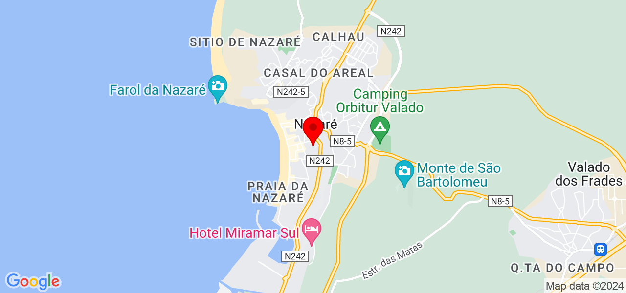 Natiela Fernandes - Leiria - Nazaré - Mapa