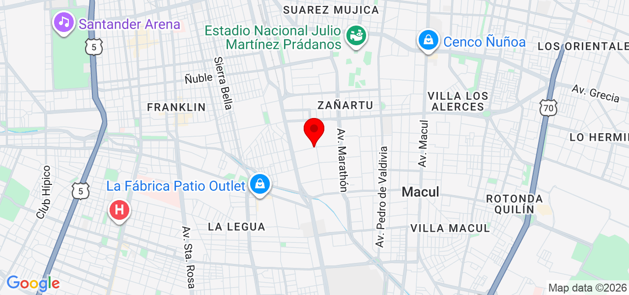 Chilepianos - Región Metropolitana de Santiago - Santiago - Map
