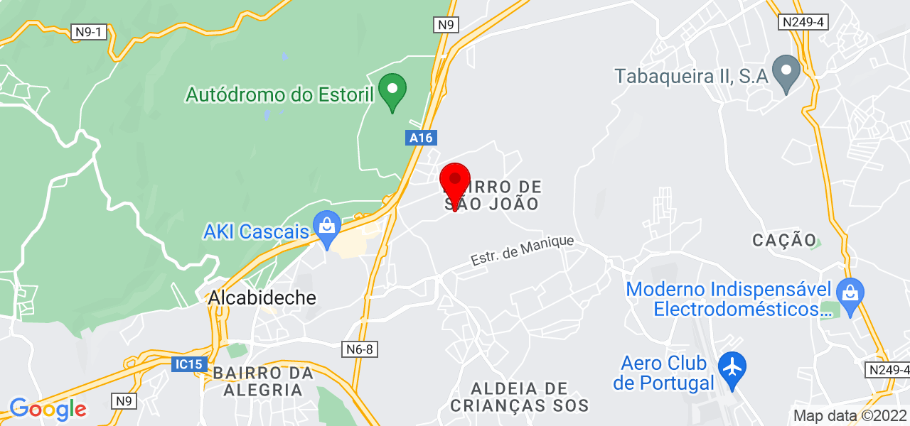 Andr&eacute; Silva - Lisboa - Cascais - Mapa