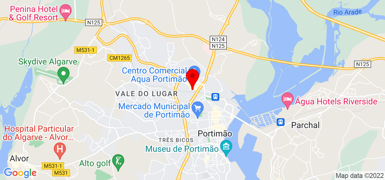 L&uacute;cia - Faro - Portimão - Mapa