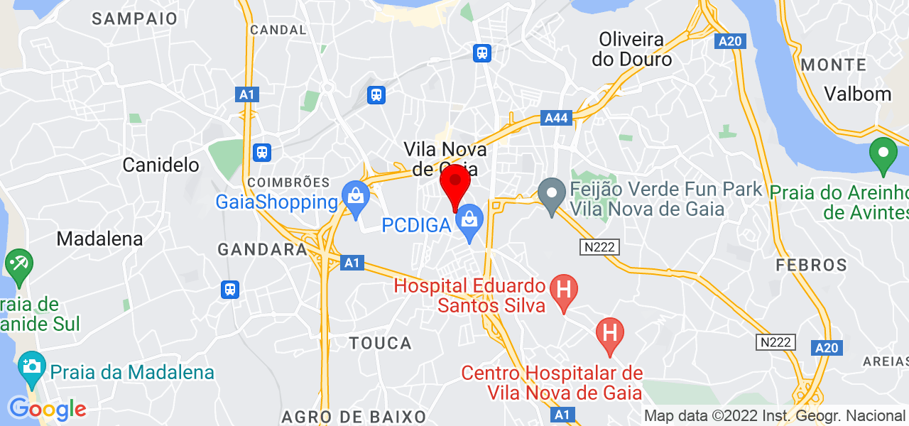 Thayane penteados - Porto - Vila Nova de Gaia - Mapa