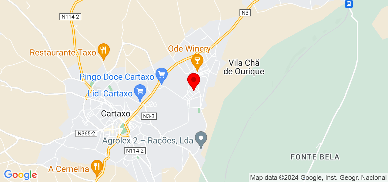 Detalhes de Elite, Lda - Santarém - Cartaxo - Map