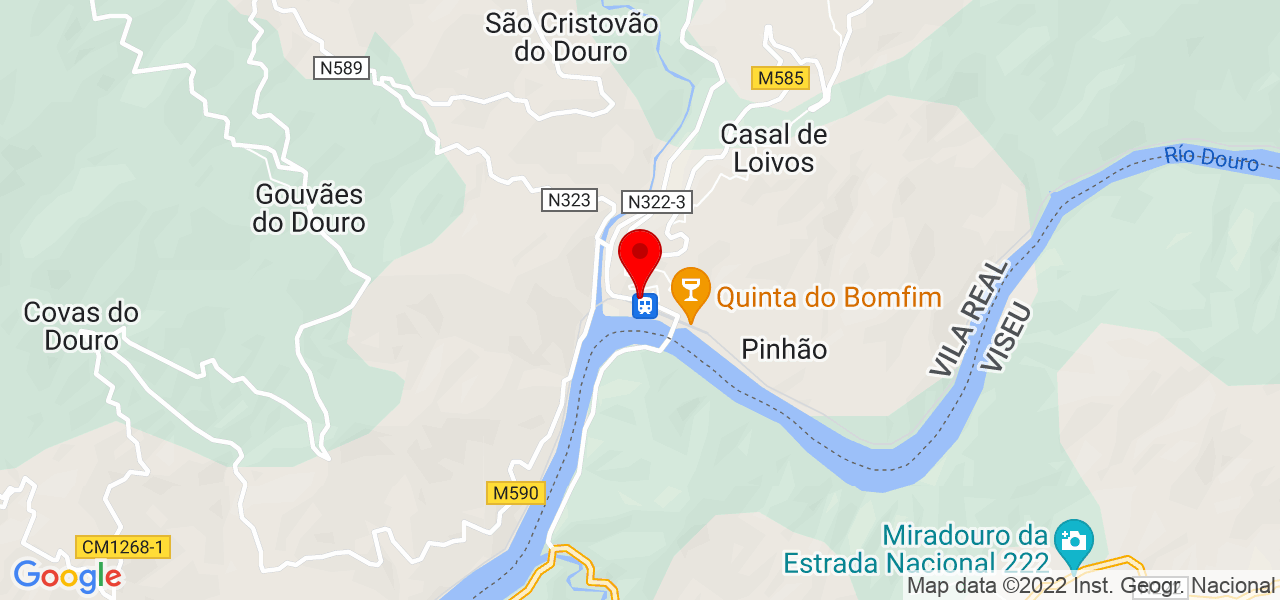 Ant&oacute;nio Alves - Vila Real - Alijó - Mapa