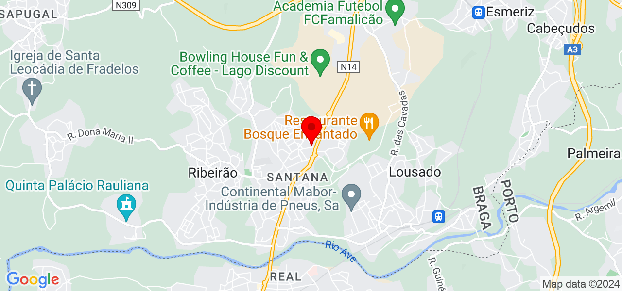 Deutsch Mit F&aacute;bio - Braga - Vila Nova de Famalicão - Mapa