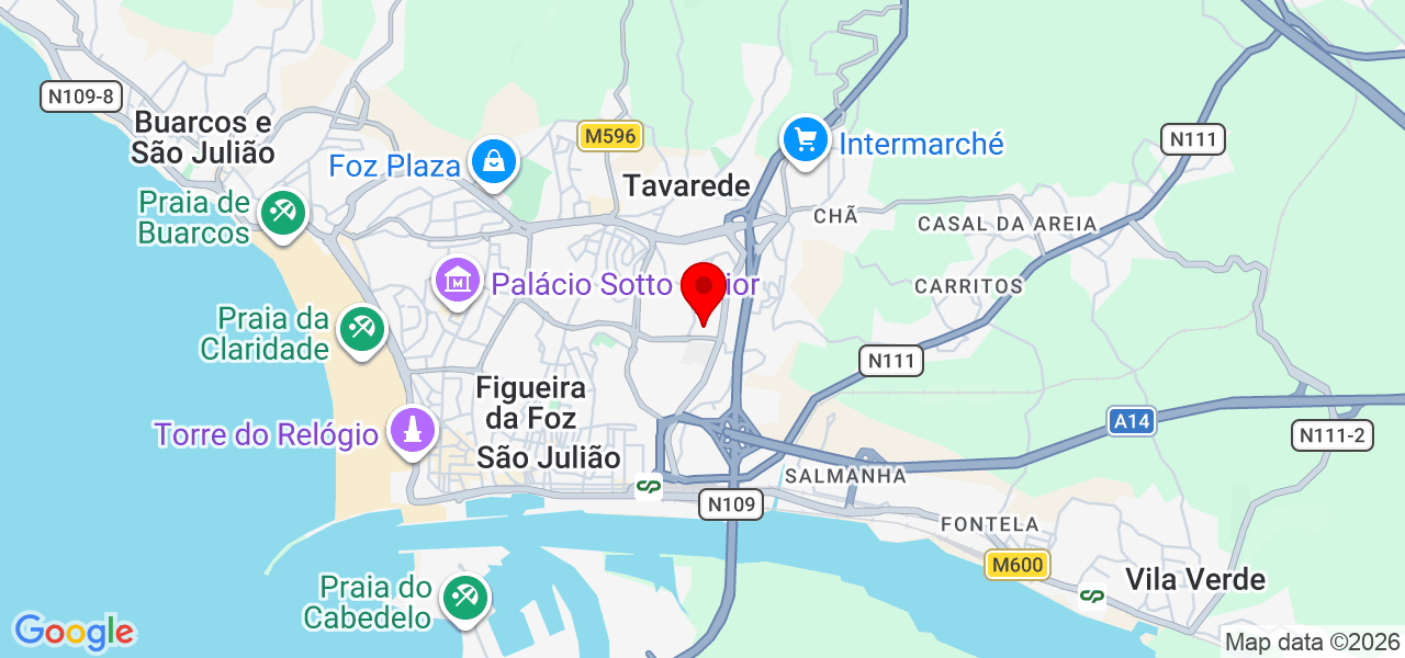 Wesley - Coimbra - Figueira da Foz - Karte