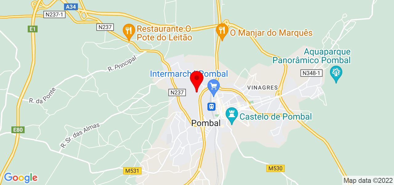 Jorge de Oliveira - Leiria - Pombal - Mapa