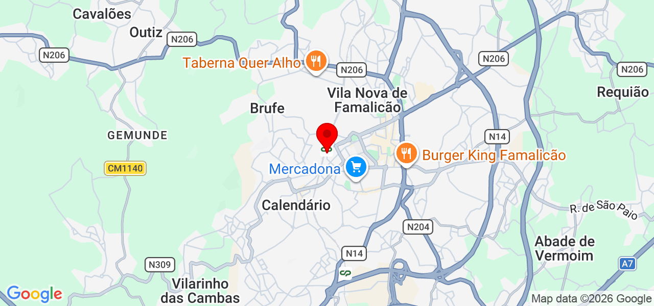 Hugo Alfredo - Braga - Vila Nova de Famalicão - Mapa