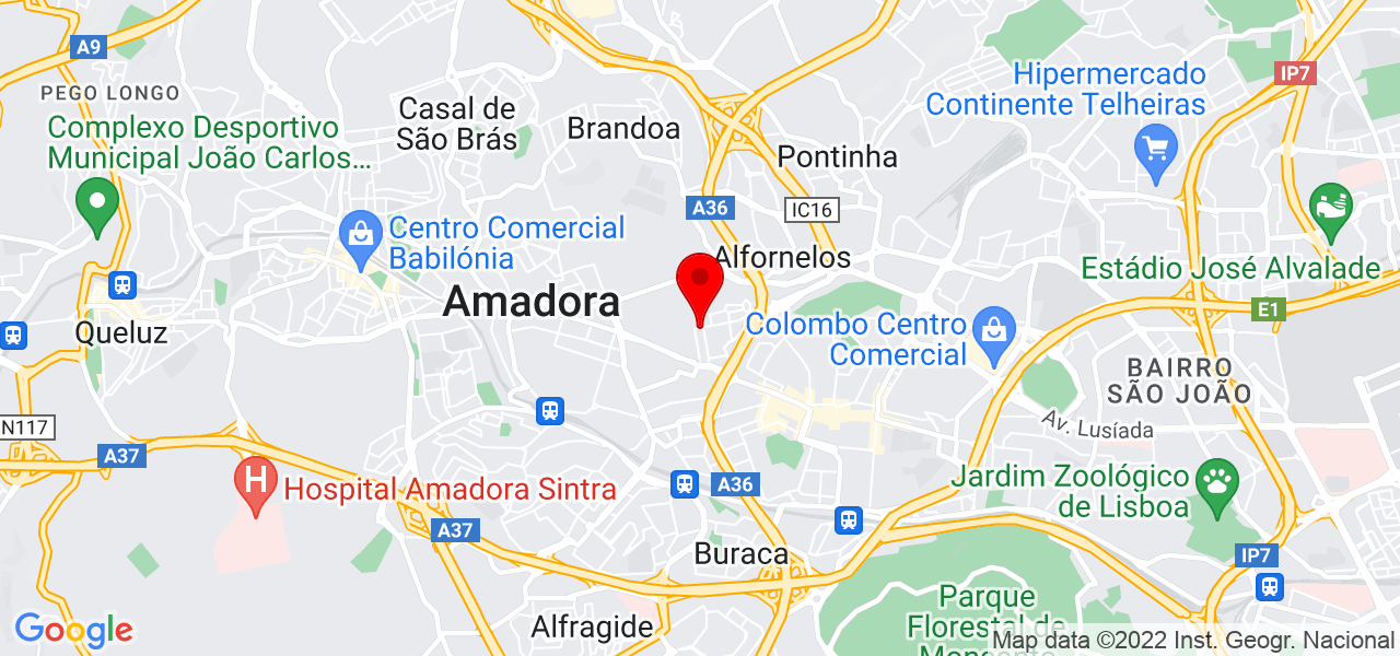 Tiago - Lisboa - Amadora - Mapa