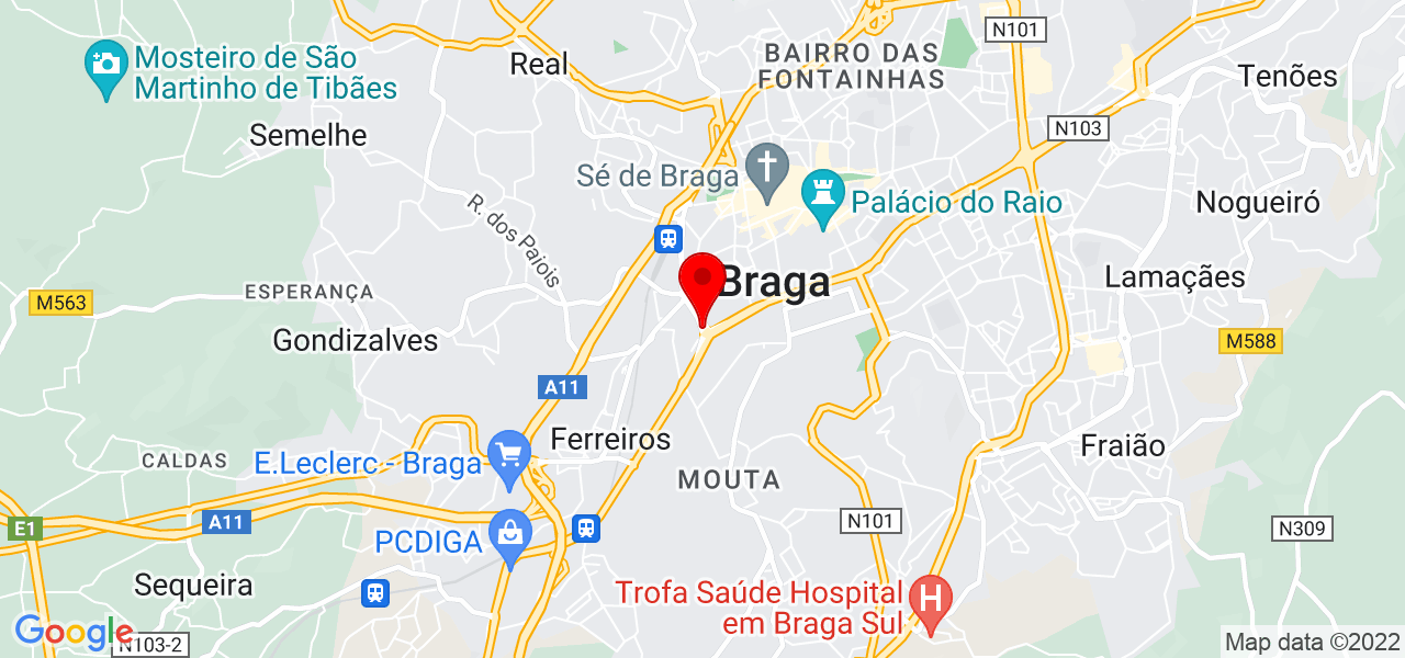 Endrew Fernandes - Braga - Braga - Karte