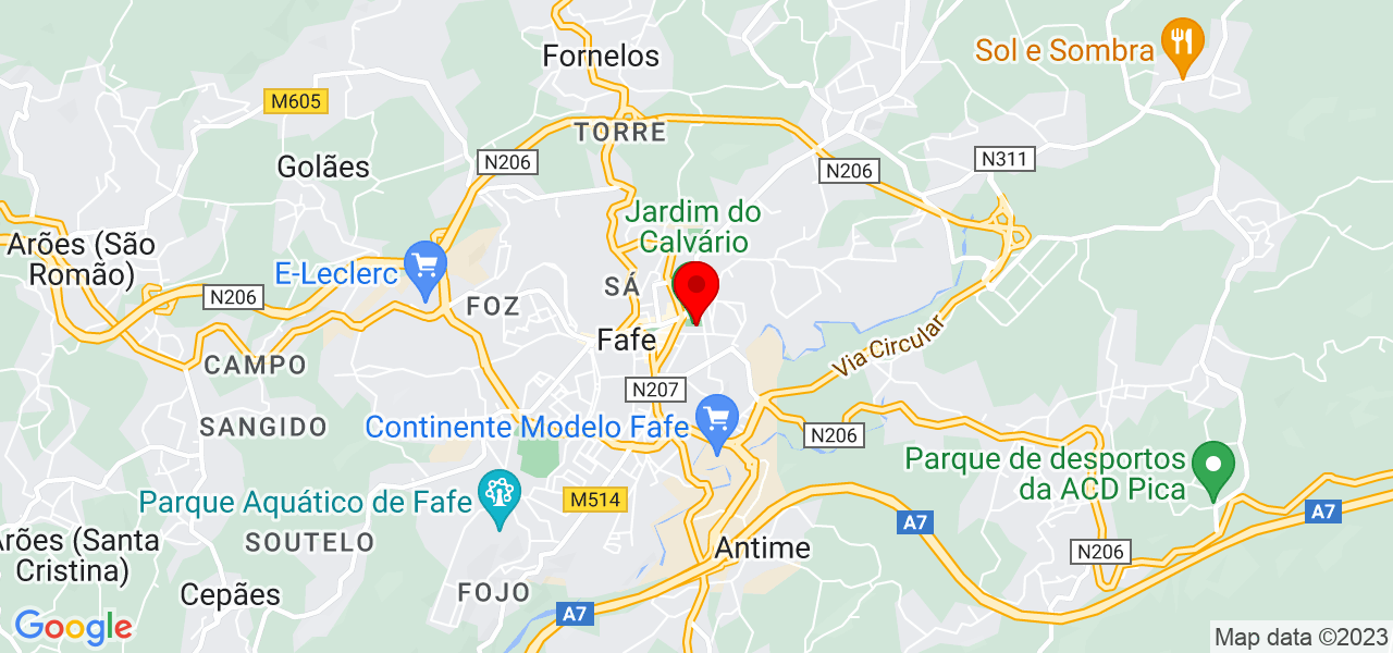 Monique lima - Braga - Fafe - Mapa