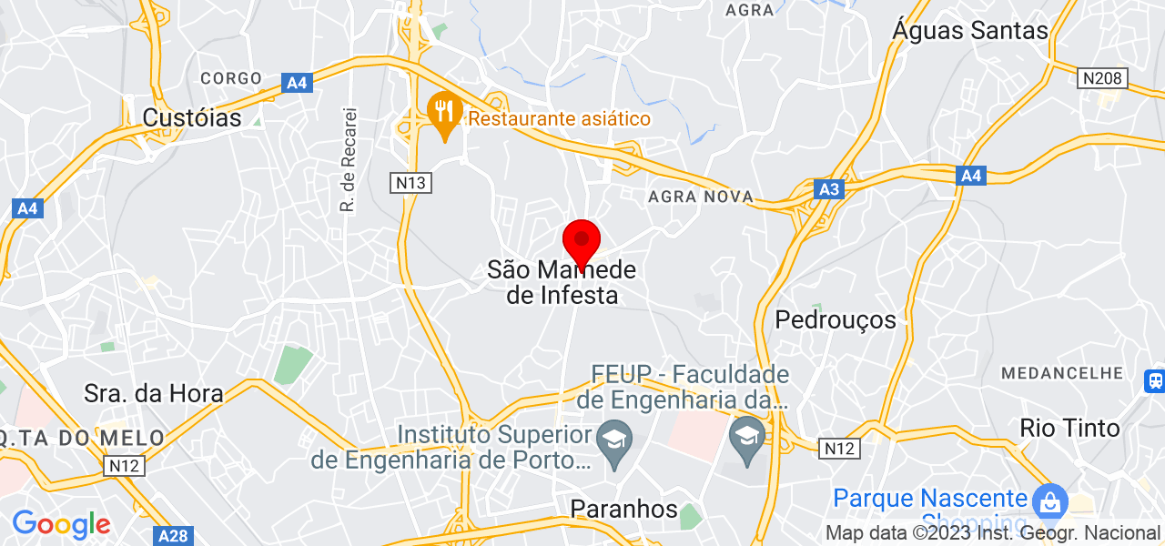 JF contrições Lda - Porto - Matosinhos - Mapa