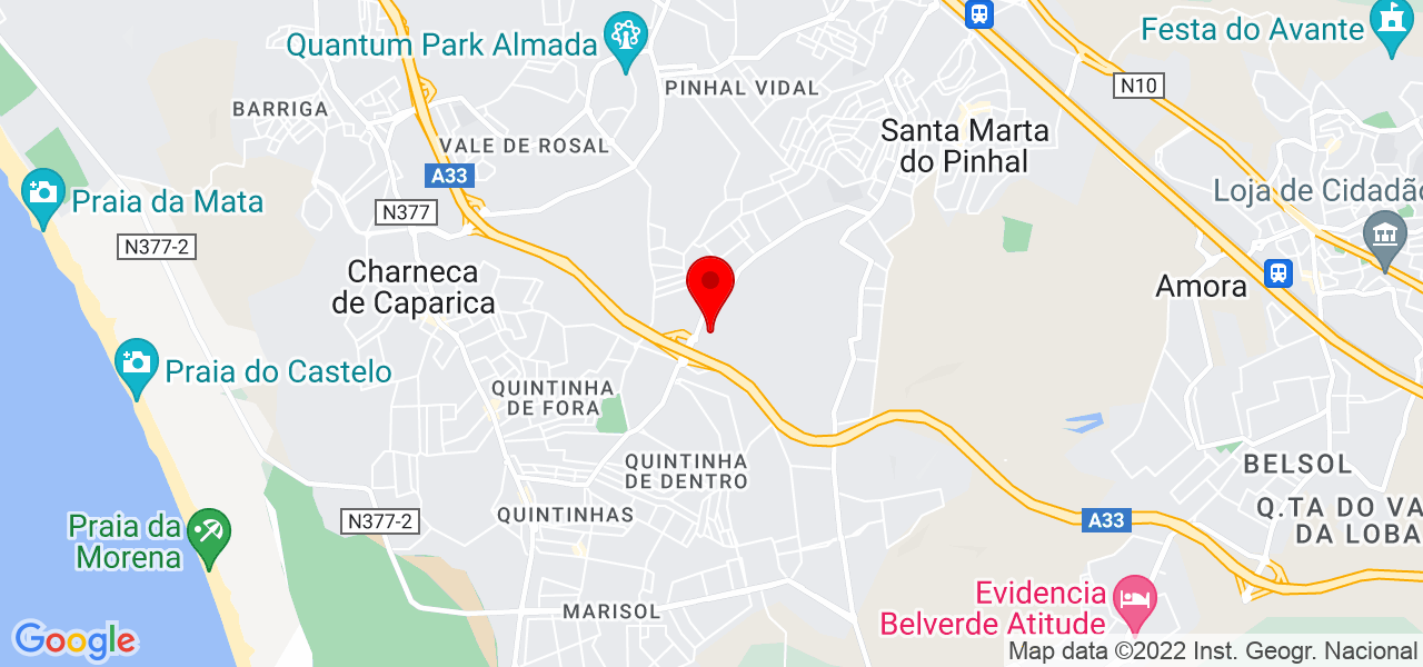 Diana de Oliveira - Setúbal - Seixal - Mapa