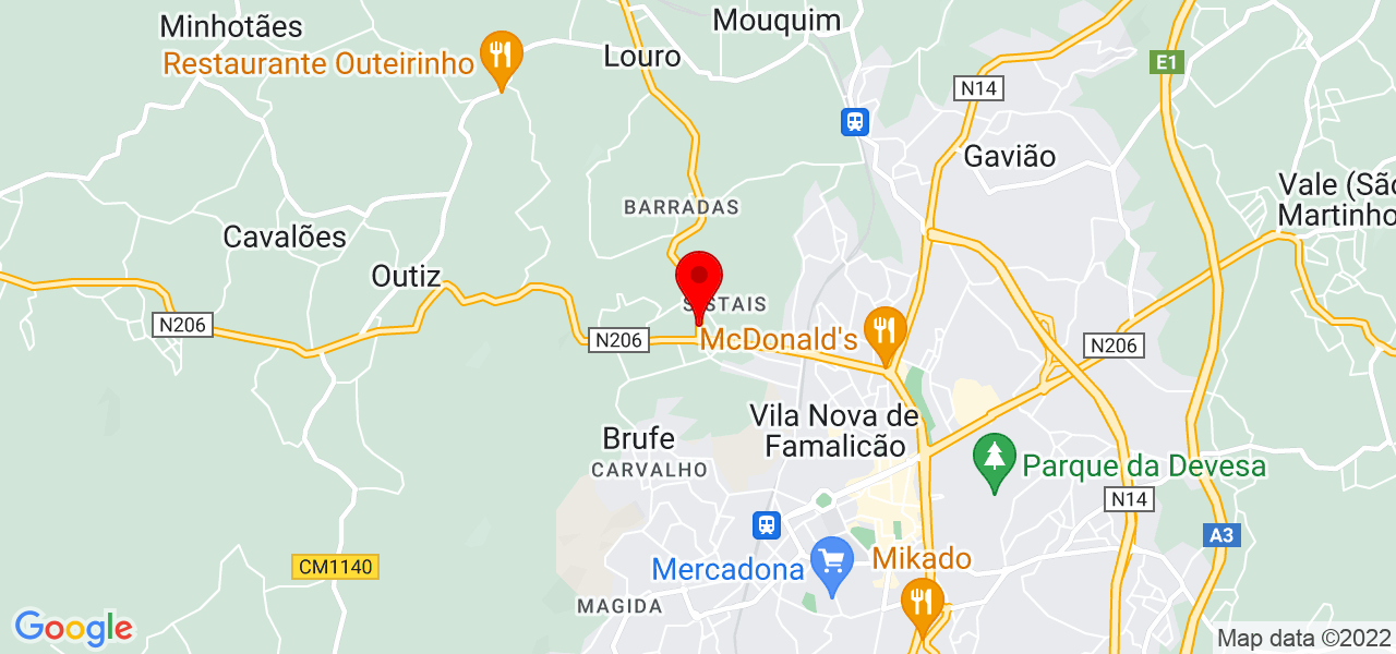 Ana - Braga - Vila Nova de Famalicão - Mapa
