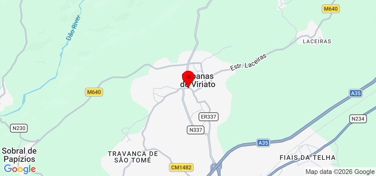 Fengári - Viseu - Carregal do Sal - Mapa