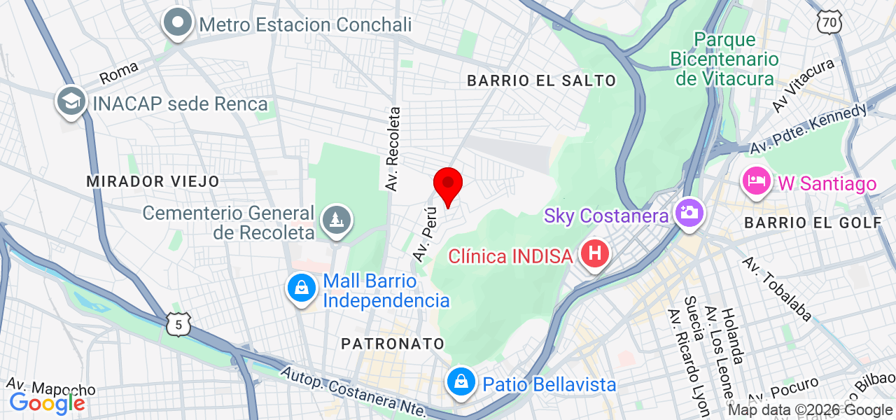 DeLaPills - Región Metropolitana de Santiago - Santiago - Mapa