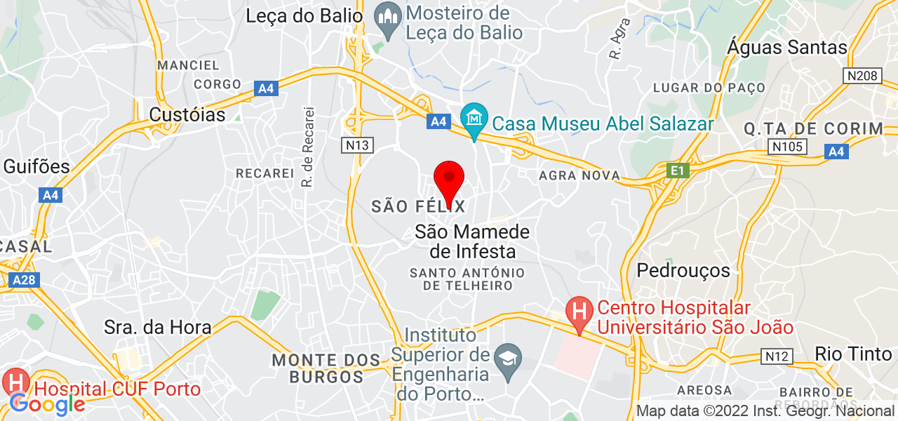 Tom&aacute;s Coelho - Porto - Matosinhos - Mapa