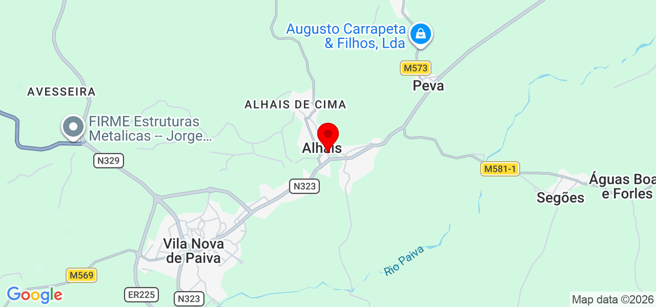 Renovações Trindade - Viseu - Vila Nova de Paiva - Mapa