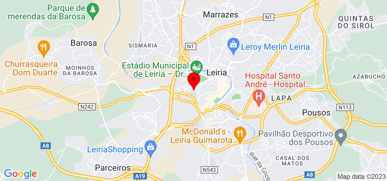 Fortunato Servi&ccedil;os - Leiria - Leiria - Mapa