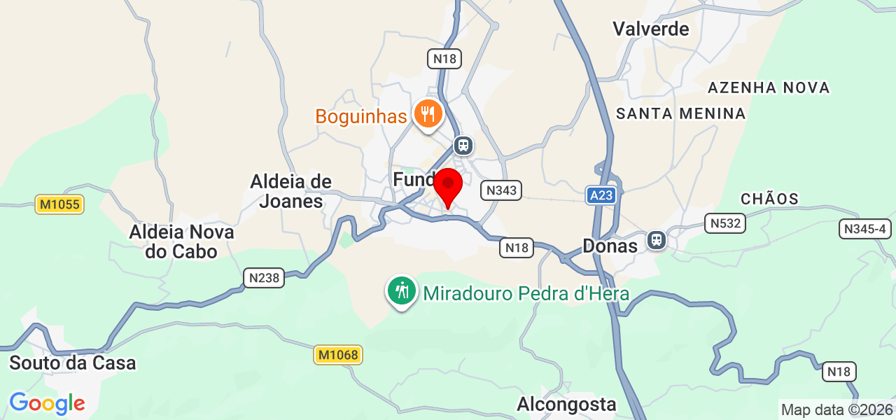 Manuela Martins - Castelo Branco - Fundão - Mapa