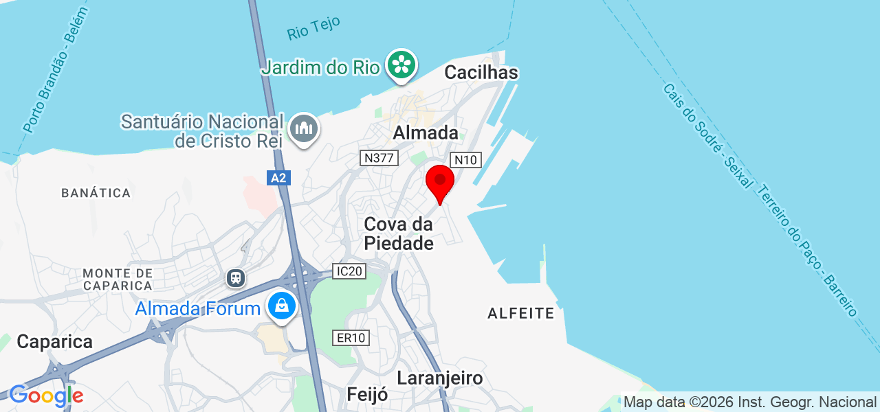 Ariana clean - Setúbal - Almada - Mapa
