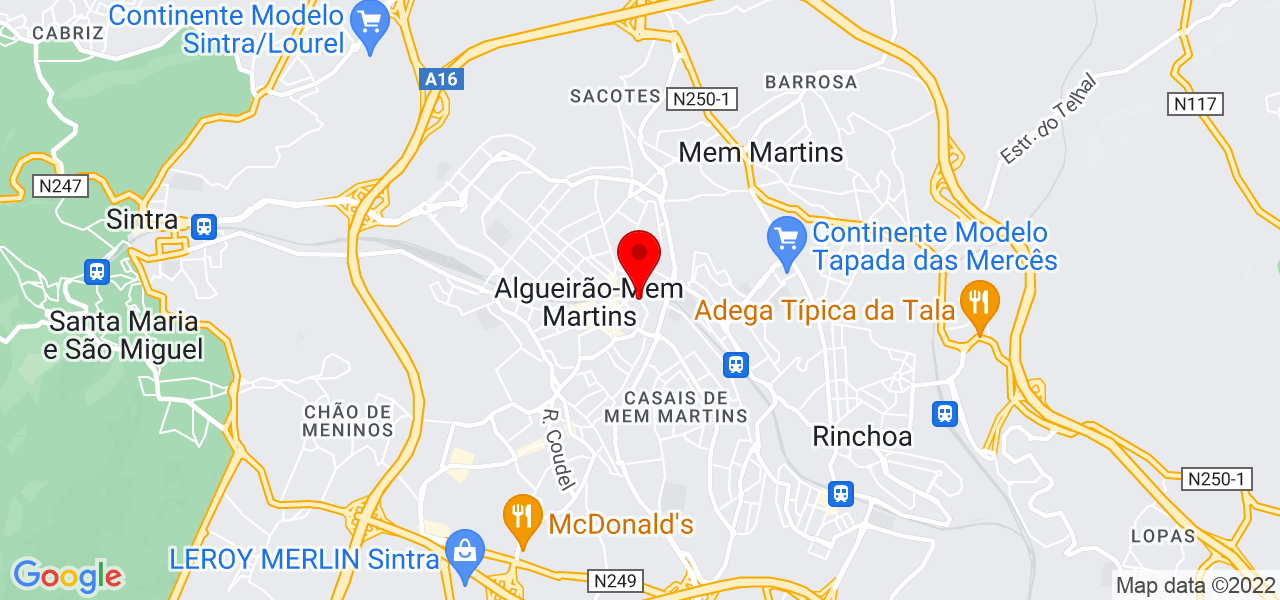Florbela - Setúbal - Palmela - Mapa