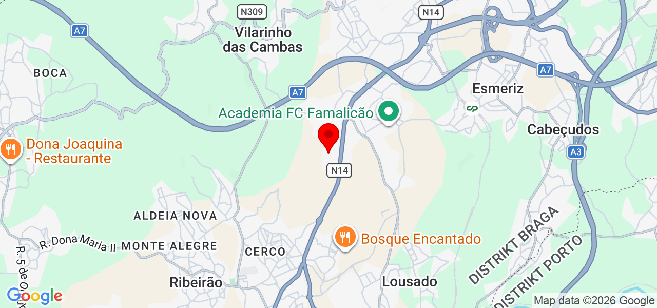 Patrícia Oliveira - Braga - Vila Nova de Famalicão - Mapa