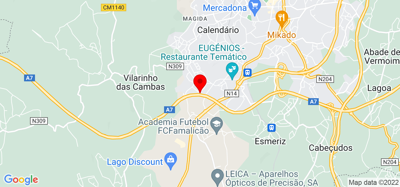 Jorge Manuel Santos Leit&atilde;o - SISIN - Braga - Vila Nova de Famalicão - Mapa
