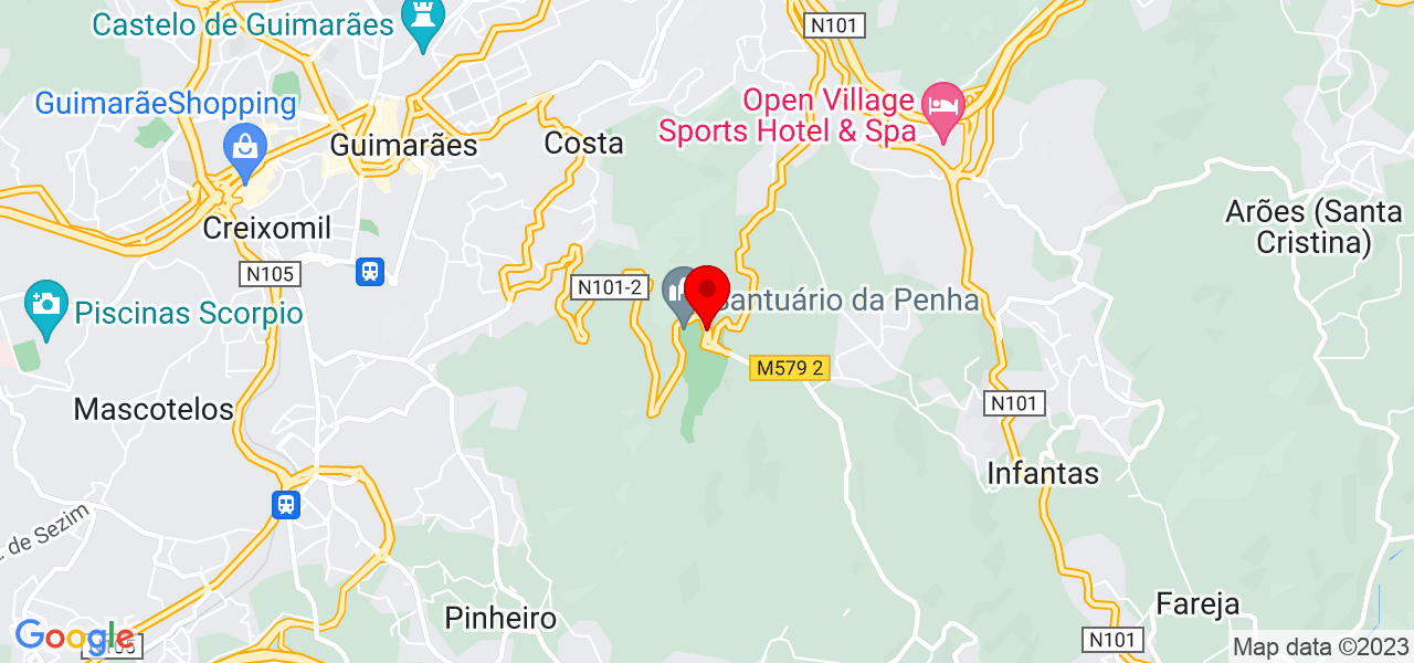 M&aacute;rio Costa - Braga - Guimarães - Mapa