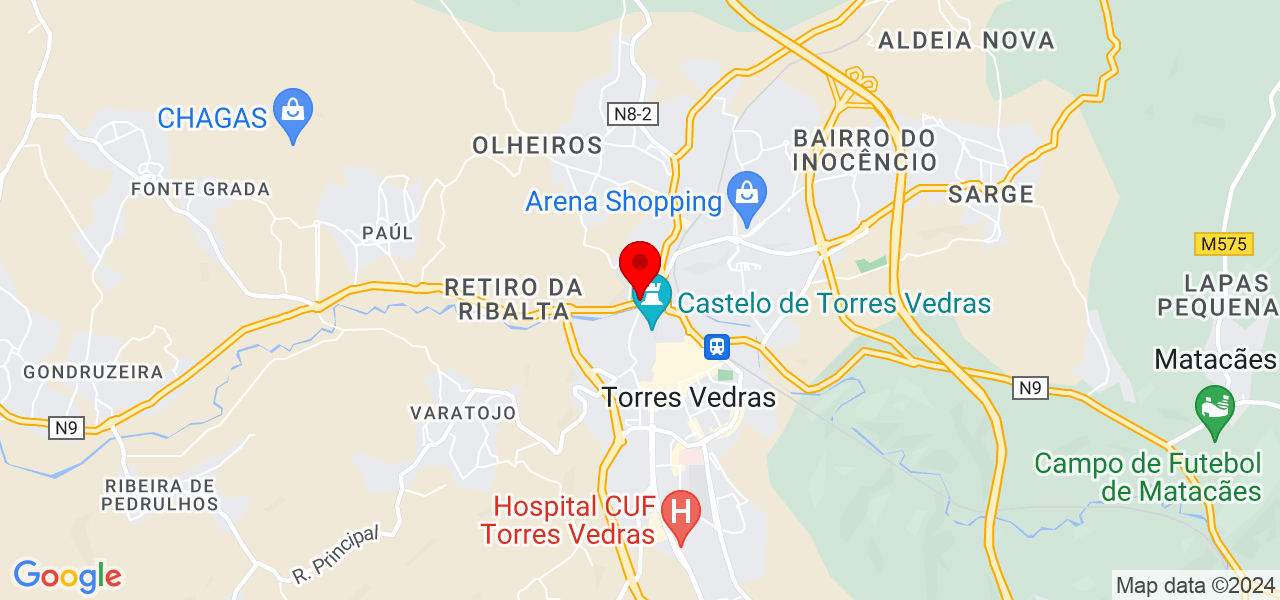 Marcelo - Lisboa - Torres Vedras - Mapa