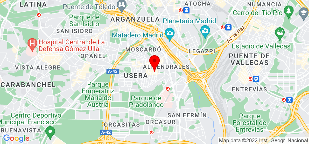 Yennis Mu&ntilde;oz - Comunidad de Madrid - Madrid - Mapa