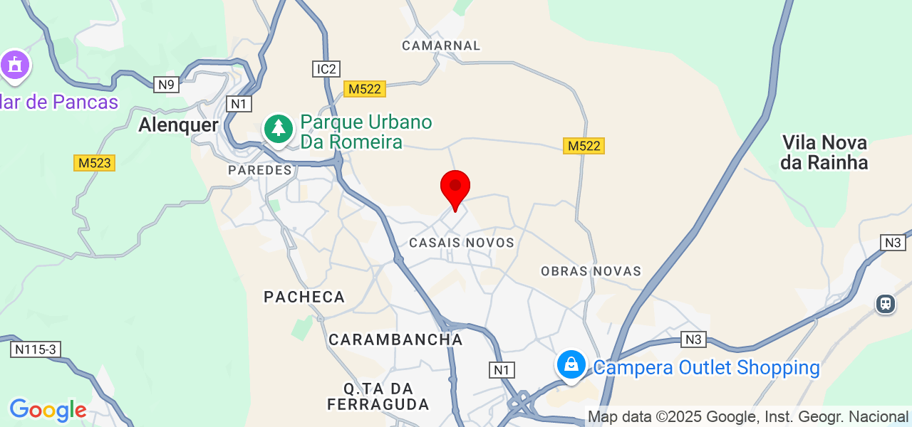 Guardilha - Lisboa - Alenquer - Map