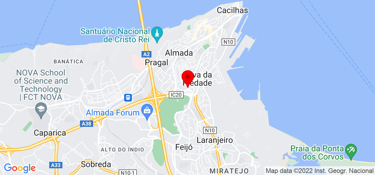 Cleison Lima - Setúbal - Almada - Mapa