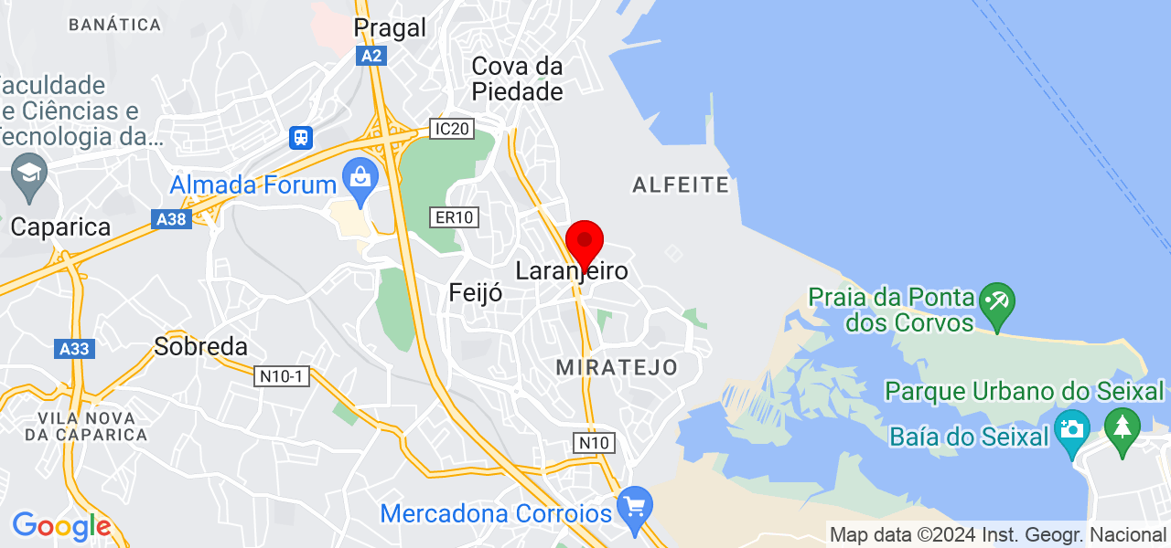 Andreia - Setúbal - Almada - Mapa