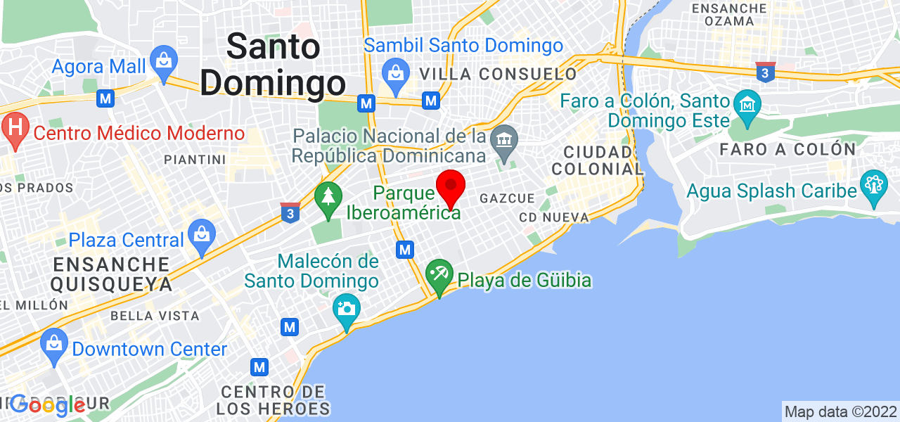 Daniel Lozanova - Distrito Nacional - Santo Domingo de Guzmán - Mapa