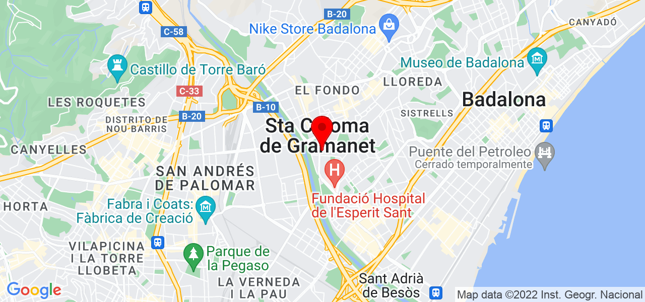 librer&iacute;a Cient&iacute;fica - Cataluña - Santa Coloma de Gramenet - Mapa