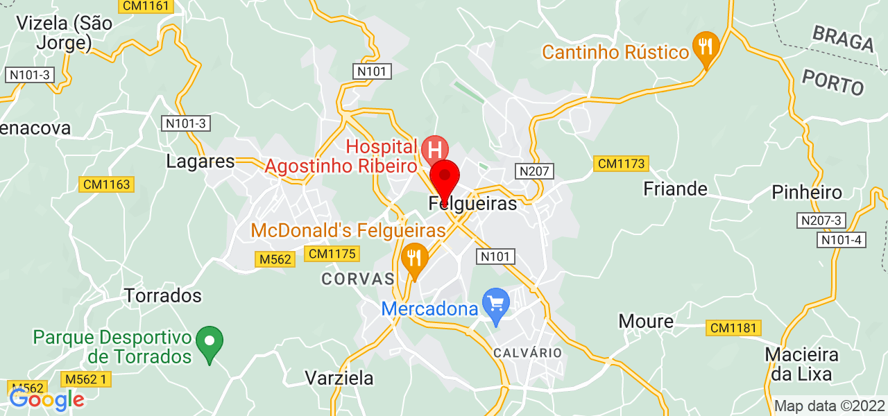 Maria Costa - Porto - Felgueiras - Mapa