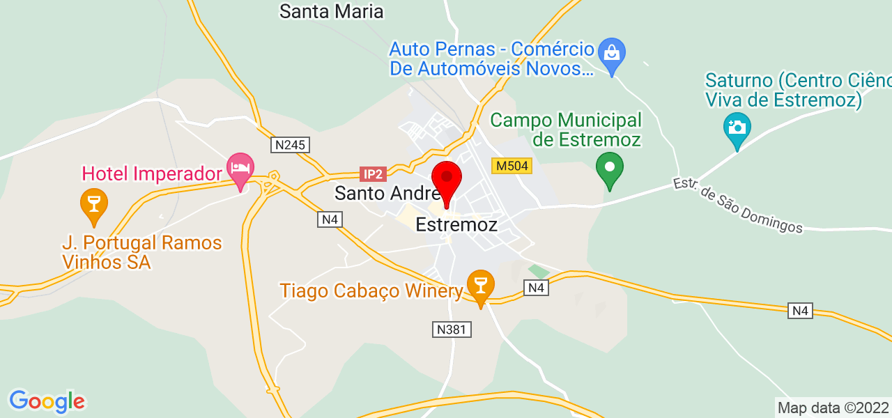 Joana do Carmo - Évora - Estremoz - Mapa